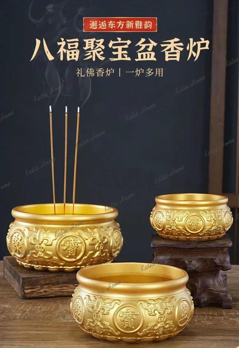 FG    pure brass, incense offering to the God of Wealth, special Buddha incense inserting incense, indoor  burner cornucopia