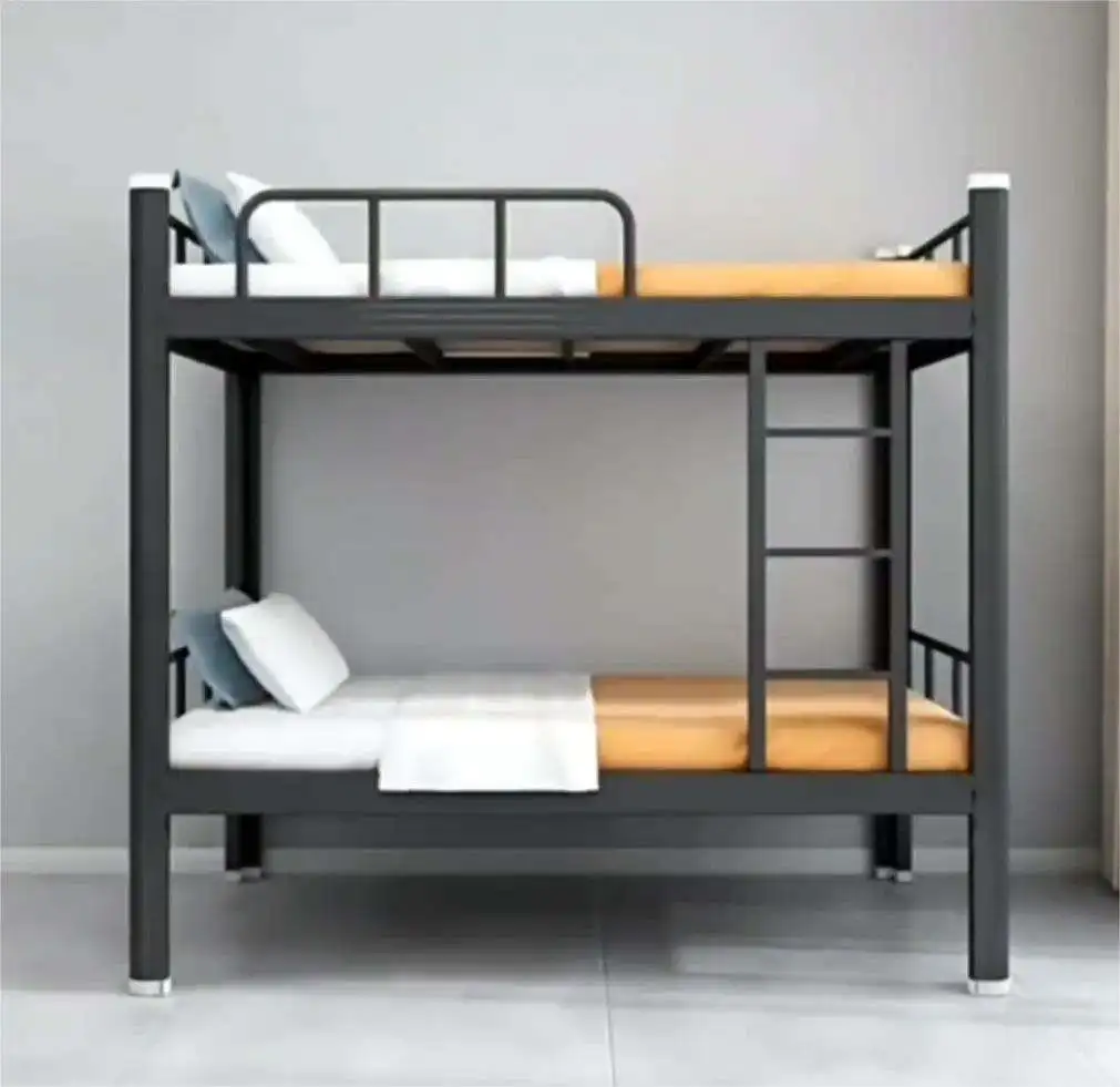 Modern High Quality Kids Bedroom Furniture School-Inspired Metal Bed with Wooden Stairs Children's Bunk Bed Bedroom Set