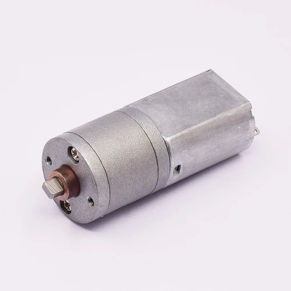 Micro 20mmFull Metal Gearbox Reduction Motor DC 6V-24V 12V 10RPM Slow Speed 130 Electric Geard Motor Flat Shaft DIY Robot Car