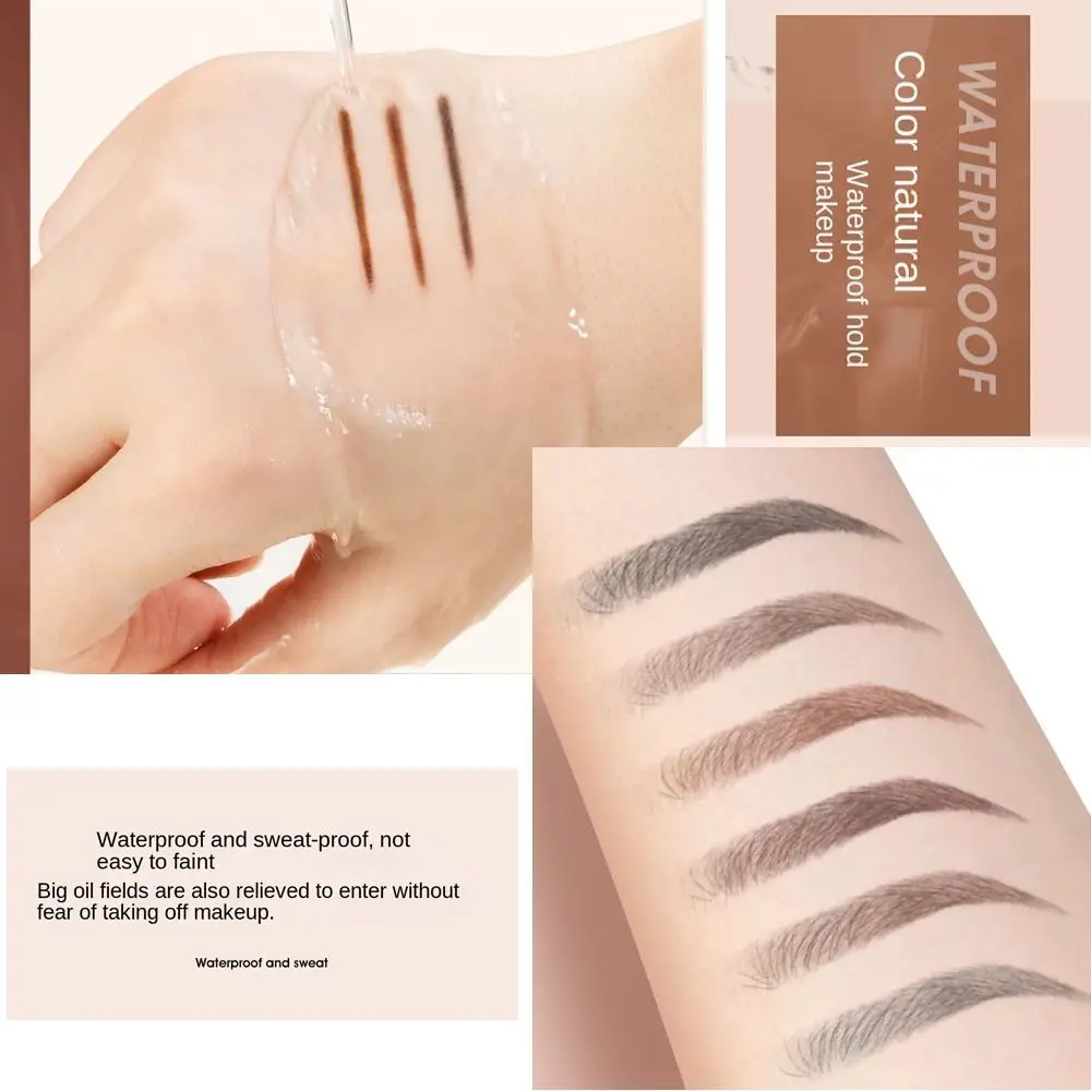 Long-lasting 6 Colors Eyebrow Pencil 2-in-1 Rotating Double Head Eyebrow Pen Natural Waterproof Eye Make Tool Eyes Makeup