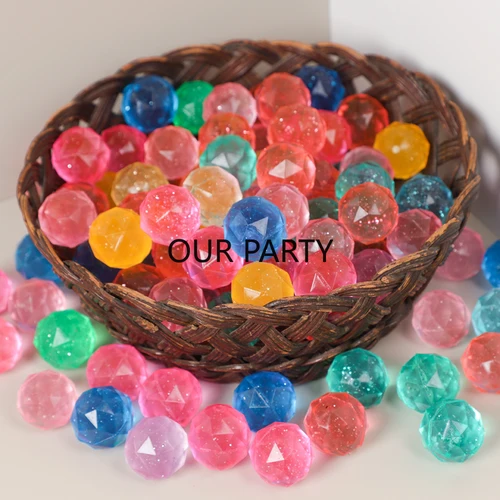 반짝이 다이아몬드 점프 탄력 공 야외 장난감, 어린이 생일 파티, 베이비 샤워 선물, 할로윈 피나타 필러, 10 개 