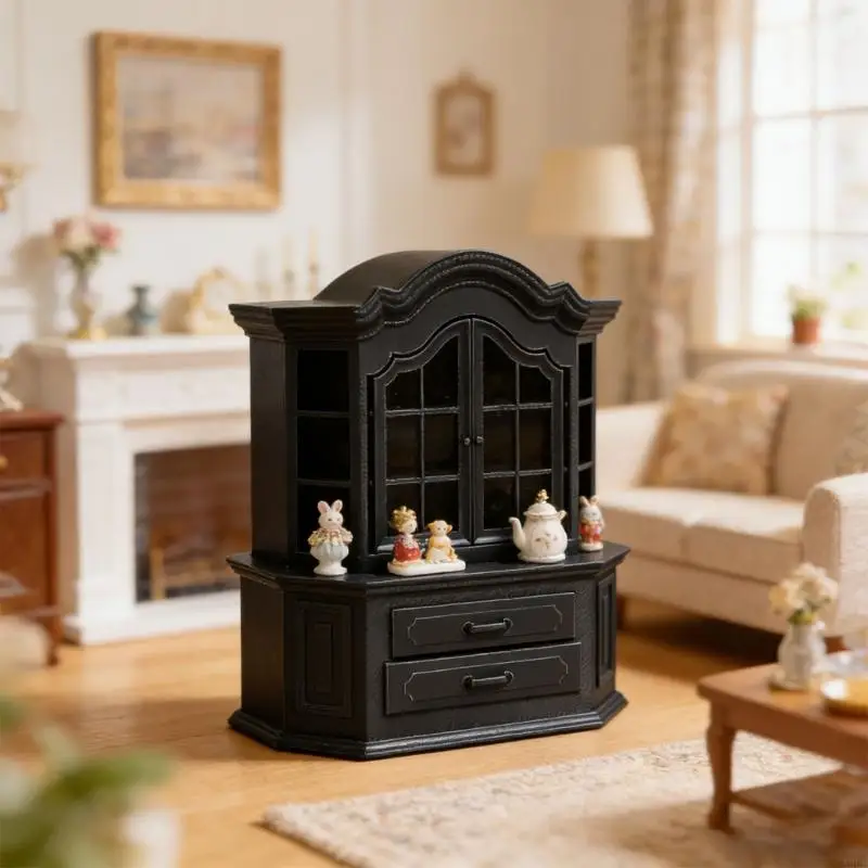 

Книжный шкаф миниатюрный пластиковый шкаф для кукольных домиков Декор для спальни и гостиной DIY ремесленный проект крошечная
