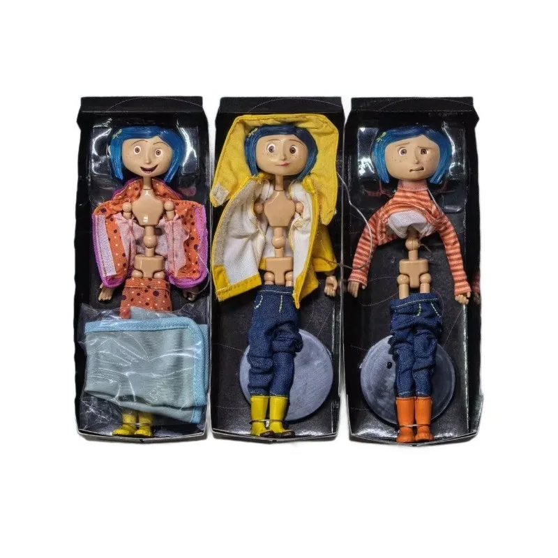 NECA Coraline 7 Inch Articulated Action Figure Movie Version Third Generation Pajama Version With Blanket Collectible Figurine view 5