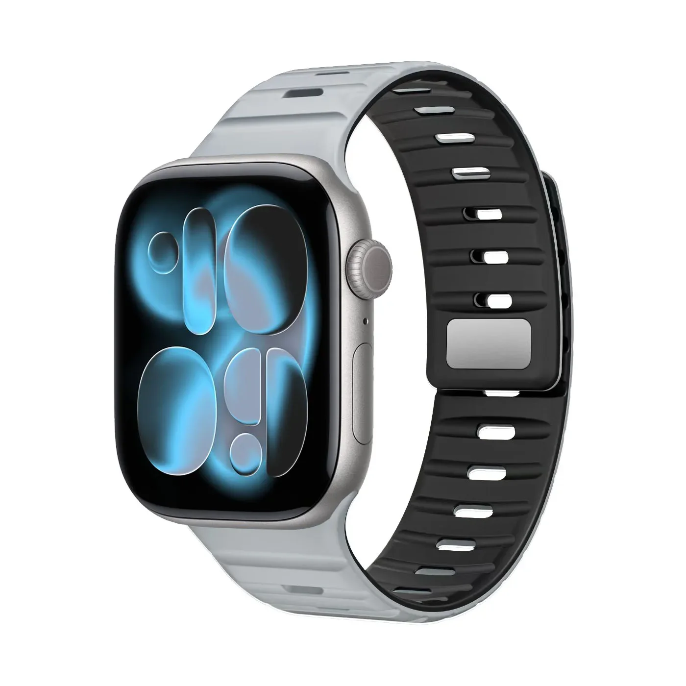 Magnetic Silicone Strap For Apple Watch 11 10 46mm 42mm Ultra 3/2/1 49mm Wave Bracelet iWatch 9 8 7 6 5 4 SE3 45mm 44mm 41/40mm