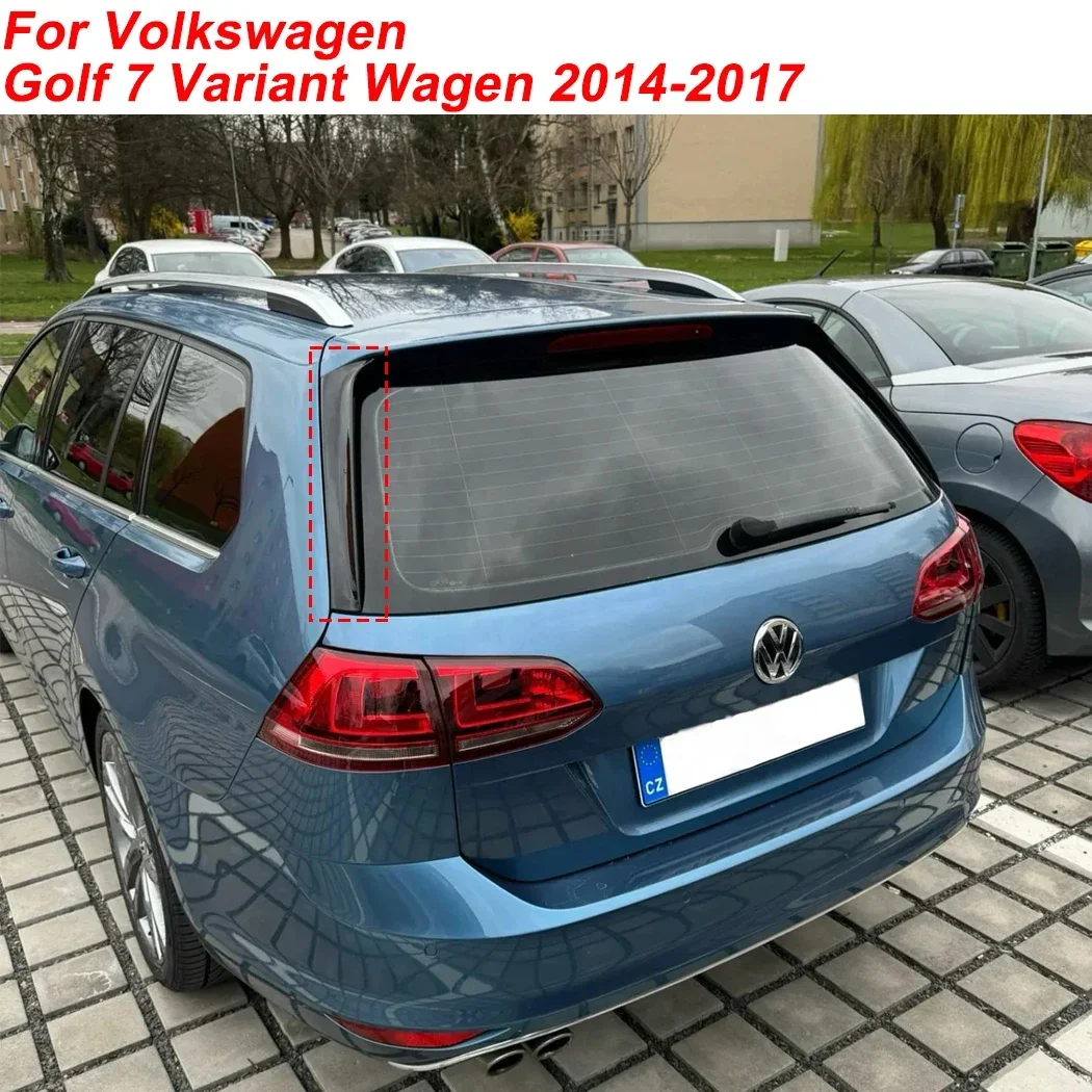 For Volkswagen VW Golf 7 Variant Wagen 2014-2017 Car Rear Window Side Spoiler ABS Plastic Spoilers Canards Splitter Gloss Black