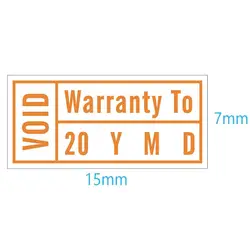 200pcs 15x7mm Warranty To Year Month Day by Writing Repair Guanantee Expire Date Sticker Brittle Paper Void Label Tamper Evident