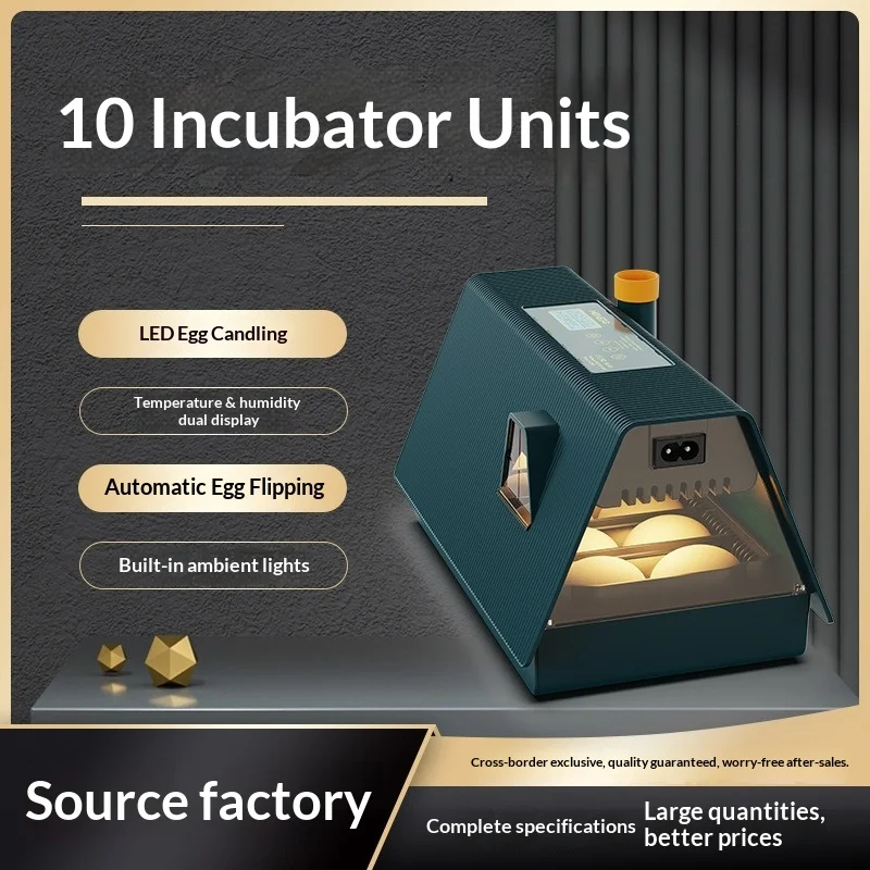 

10 egg incubators with built-in ambient light, fully automatic chicken hatching machine