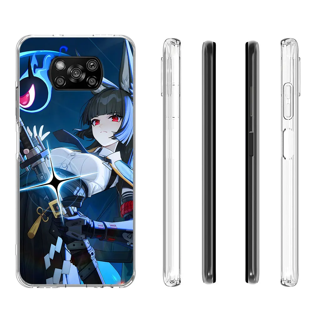 Hoshimi Miyabi ZZZ Case for Xiaomi Poco X6 F3 F5 X3 X5 M5s F4 GT X4 NFC Pocophone F1 M3 F2 M4 Pro M5 Transparent TPU Phone Cover