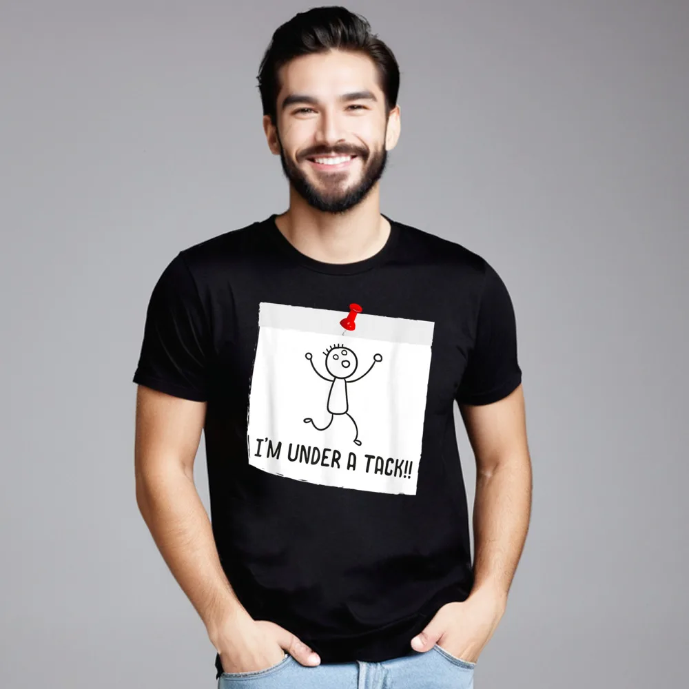 Tees Im Under A Tack Attack Mother Day Classic Graphic Short Sleeve 100% Cotton Round Collar women's T Shirts Graphic Tops Tees