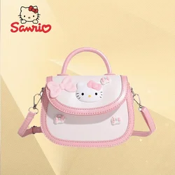 Sanrio Hello Kitty Kawaii Single Shoulder Diagonal Cross Bags Fashion Girl Heart Honey Girl Style Pink Minimalist Crossbody Bag