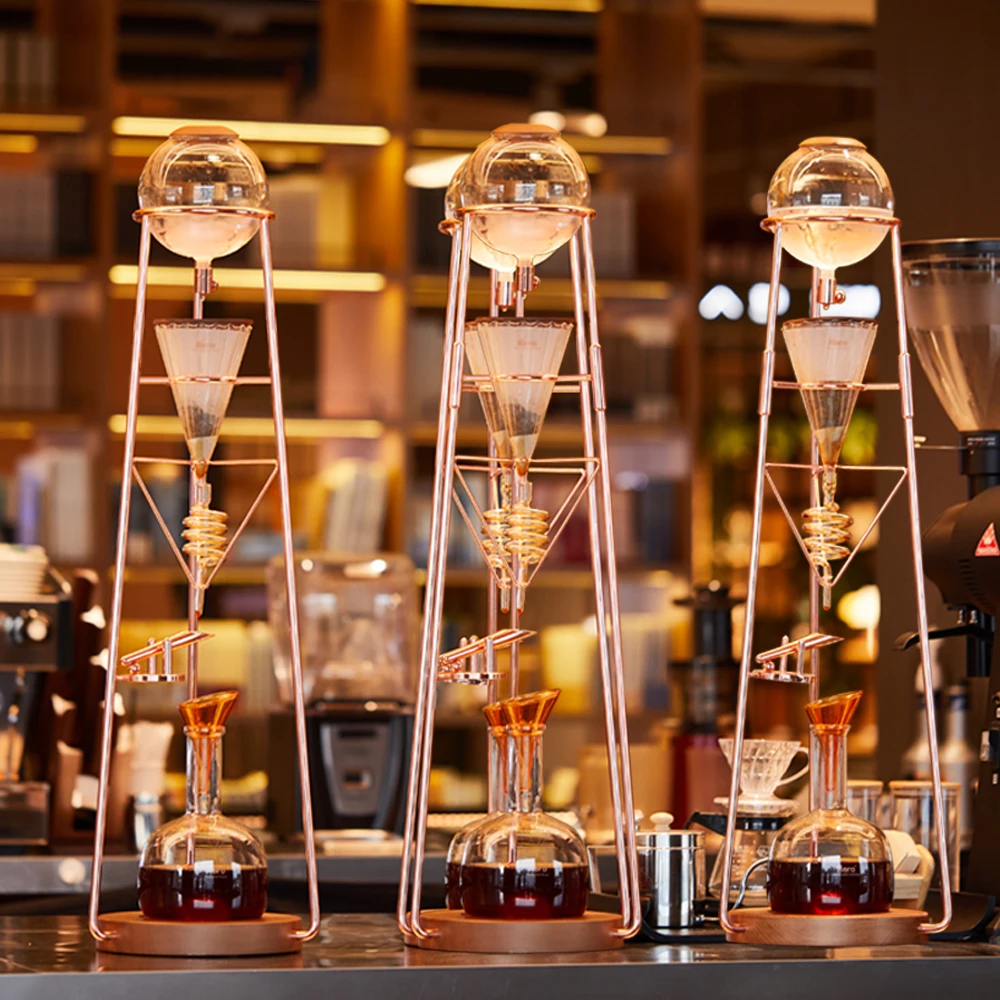 zeroHero Dingyuan MAX 2.0 Commercial Ice Drip Tower 900mm 12 Cups Dual Purpose Tea Coffee for Cafe Home Barista Pro Brewer X