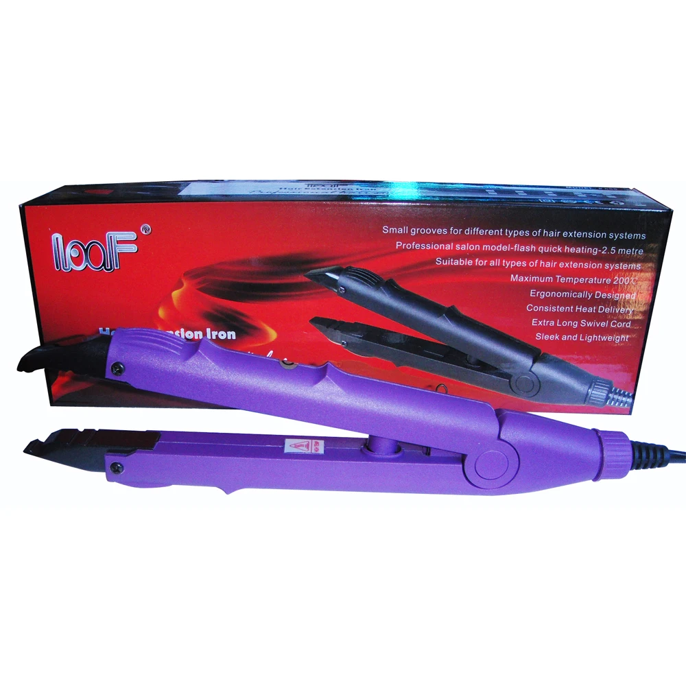 Control temperature purple color FLAT PLATE Fusion Hair Extension Keratin Bonding Tool Heat Iron 610