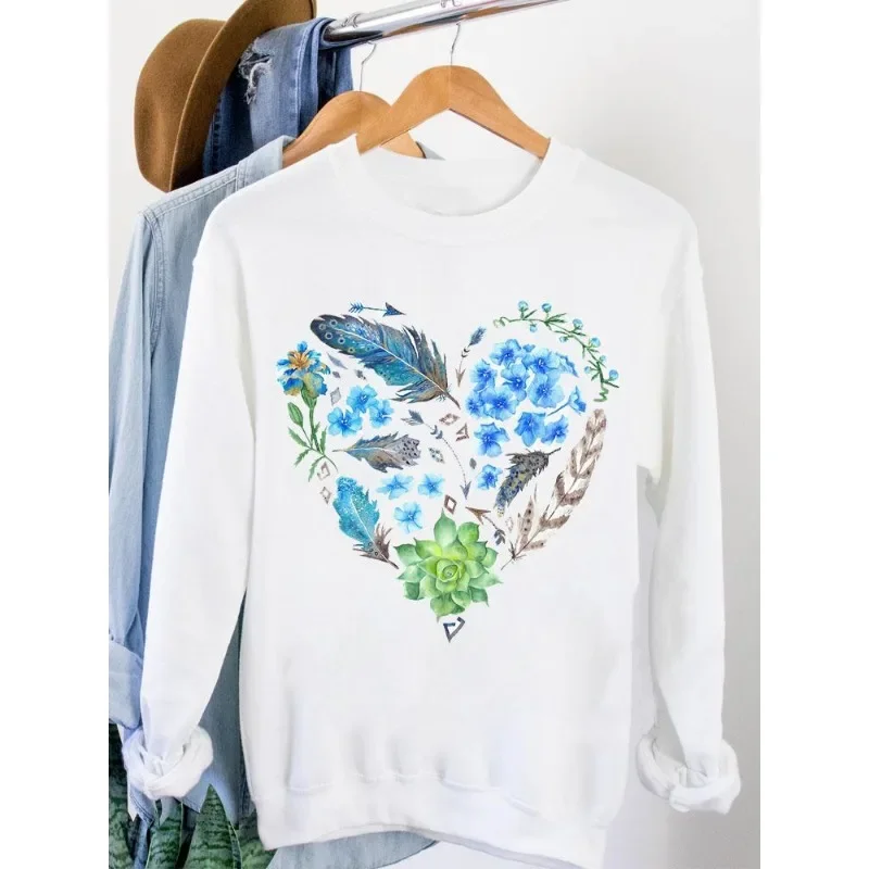 여성용 슬림핏 후드티 패션 해바라기 프린트 화이트 플라워 후드티 스웨트셔츠 스트리트웨어 여성