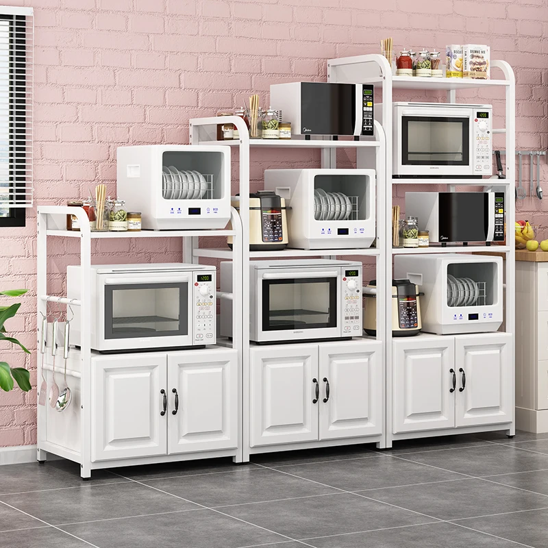 Five story kitchen oven microwave storage rack, floor standing small household appliances