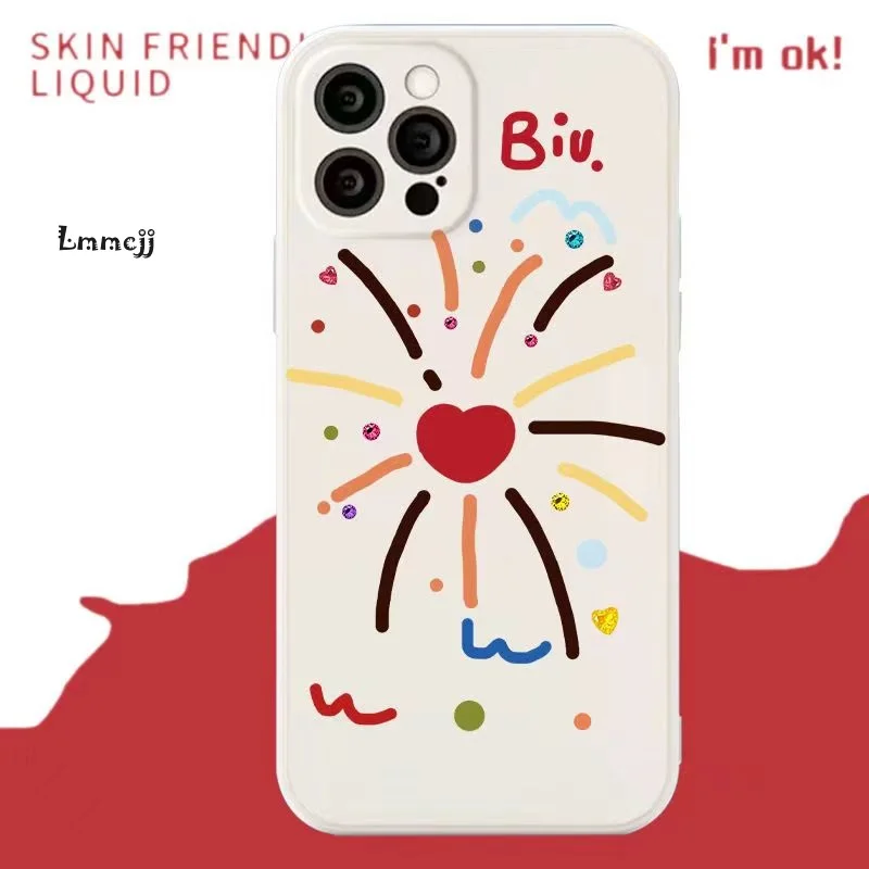 

Lmmcjj Firework Heart Phone Case For Samsung Galaxy A13 A14 A54 A53 A52 A32 A31 A23 A22 S23 Ultra S22 Plus S21 FE Silicone Cover