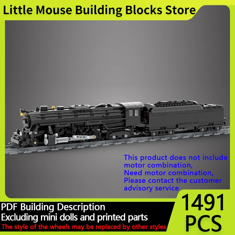 

City Car Model MOC Building Bricks 4-6-4 Wheel Type Steam Locomotive Modular Technology Gifts Holiday Assemble Children Toy Suit