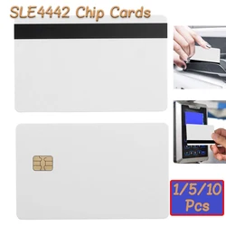 1/5/10 Pcs Sle4442 Chip Smart IC Blank PVC Card With 2750 OE Hi-Co Magnetic Stripe Works With All Standard Printers Inkjet Card