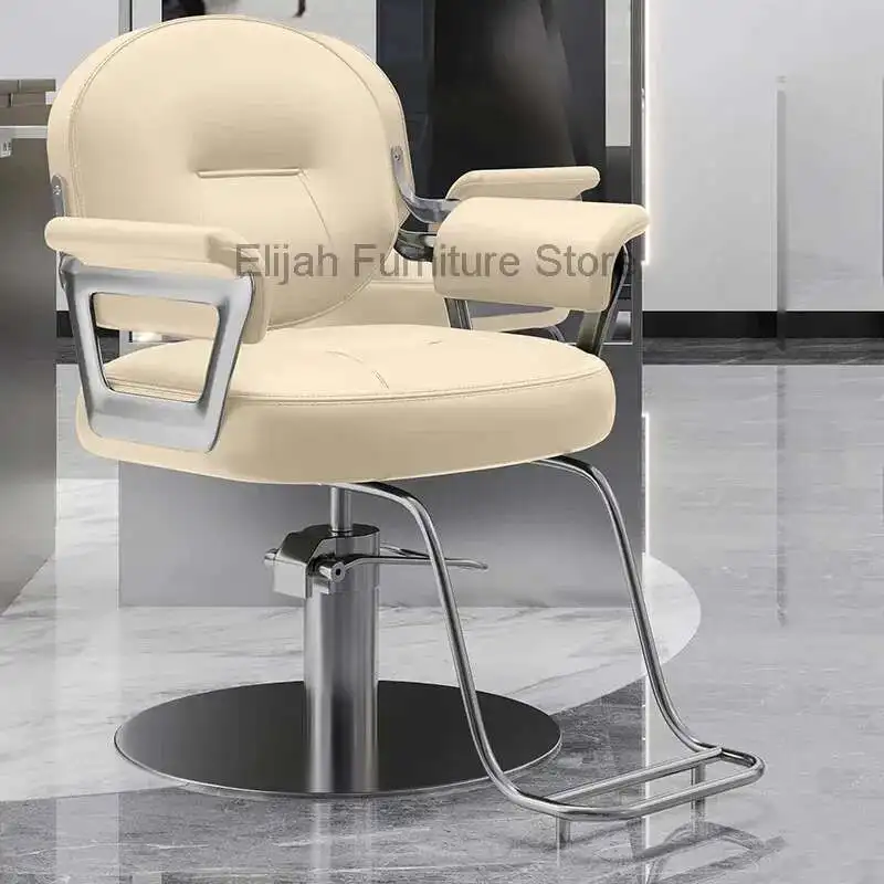 

Hairdressing Chairs Gold Salon Chair Pink Barber Beauty Washing Sofa Reclining Hydraulic Shop Stations Furniture Barbershop Brow