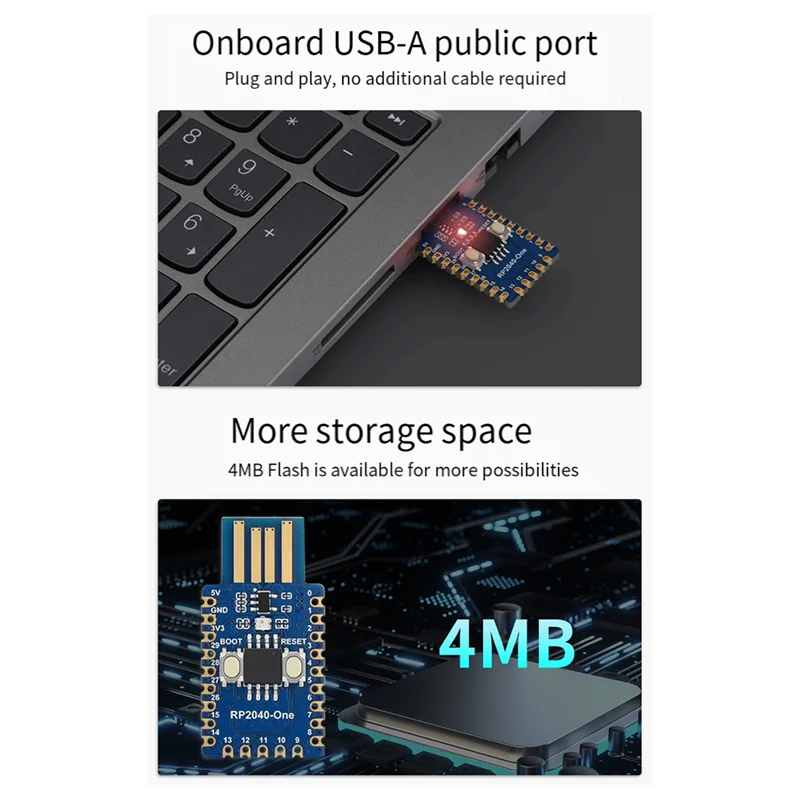 A32T-para Raspberry Pi Pico 2 RP2350 una Mini placa tipo A RP2350A RP2350-One