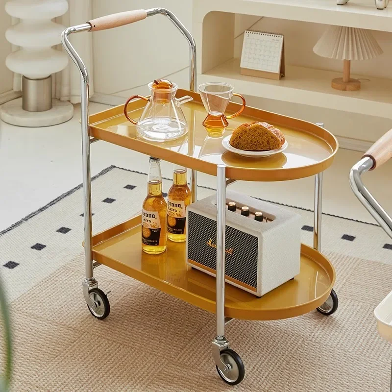 Creative sofa Internet celebrity simple cart corner few, movable modern small apartment rack