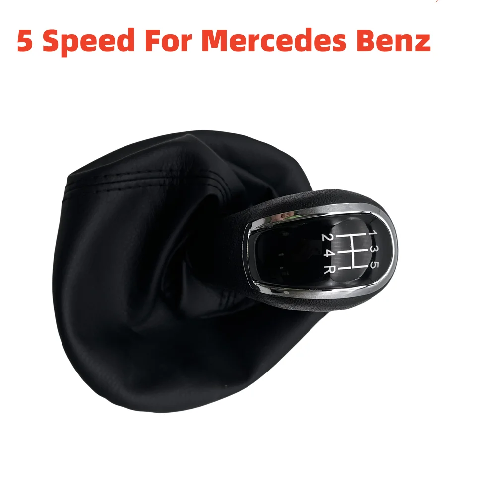 5 Speed Car Gear Shift Knob Stick Lever Knob Shifter For Mercedes Benz C-Class W203 S203/W202 BJ (93-01)/A-Class W168(97-04)