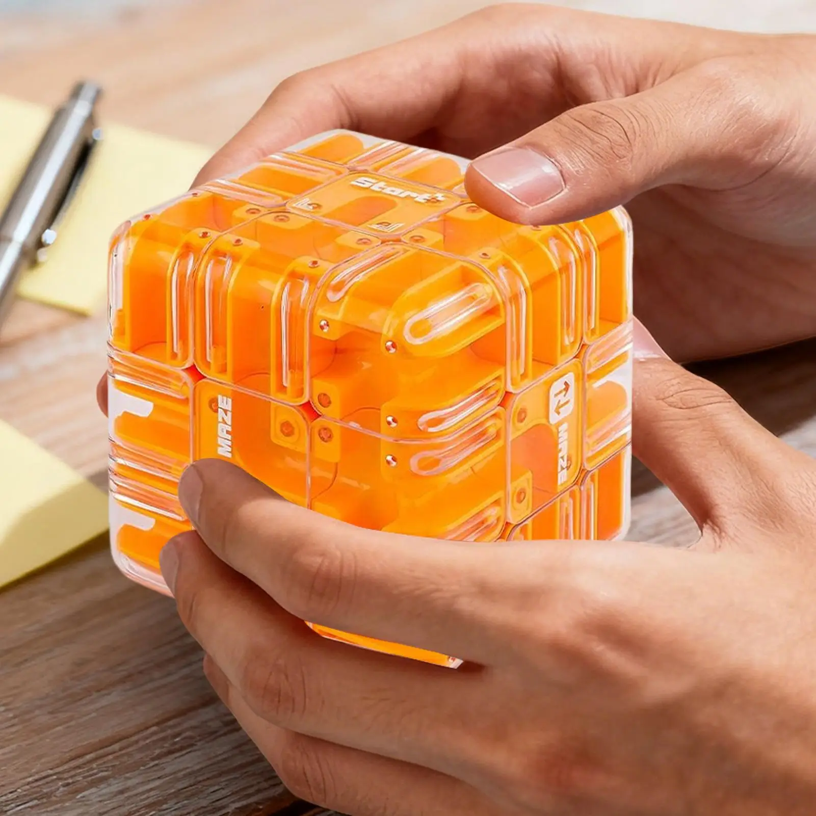 Puzzle Maze Cube 3D Large Puzzle Brain Teaser Logical Thinking Maze Cube Ball for Adults Teens Kids Boys Girls Home Travel