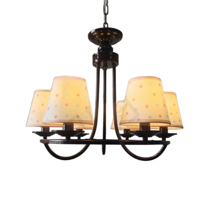 American Pendant Lamp: Nordic Country Vintage Wrought Iron Fixture, Simple Main Living Room Lamp