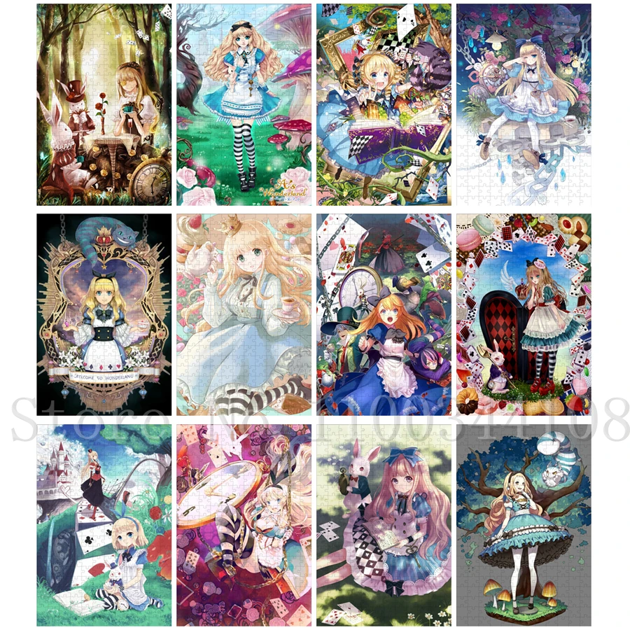 Alice In Wonderland Jigsaw Puzzles Disney Cartoon Movies Wooden Puzzles for Children Intelligence Handmade Toys & Hobbies