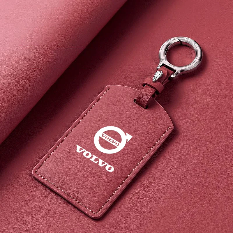 Leather Car Smart NFC Card Key Case Cover Key Bag Shell Holder For Volvo EM90 EX30 2024 Polestar Auto Key Protection Accessories