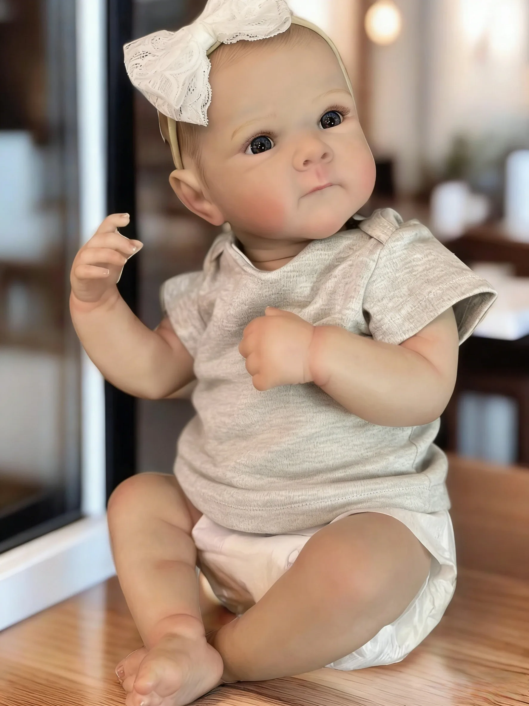 18-calowa lalka Bettie Reborn z malowanymi, realistycznymi włosami, lalka bobas Bebe, idealna na prezent urodzinowy.