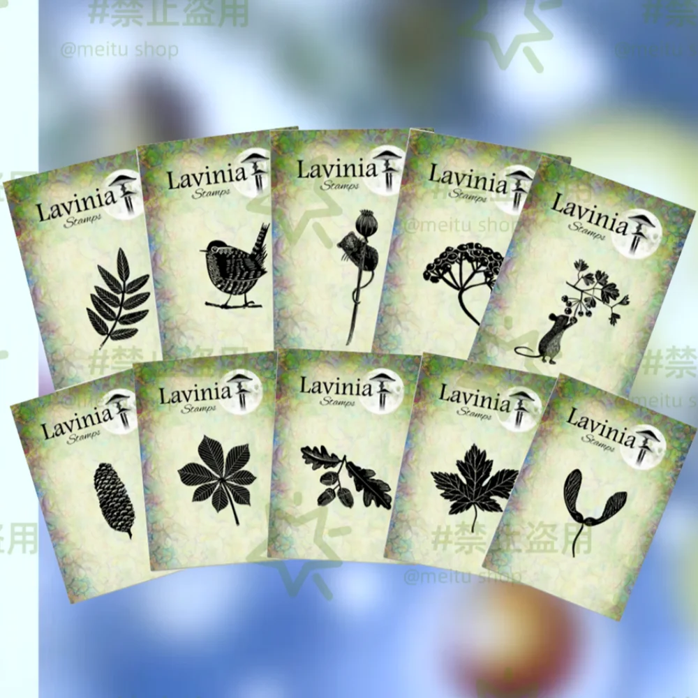 

Mushrooms Chestnut Leaf Cone Clear Stamps DIY Scrapbook Embossed Handcraft Paper Card Album Craft Template Supplies Decoration