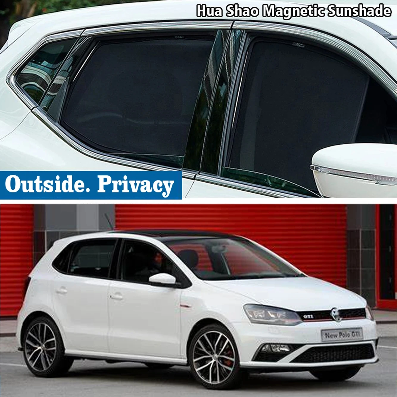 Magnetic Car Sunshade Shield Front Windshield Frame Sun Sahde Accessories for Volkswagen VW POLO 6R 6C 2009 ~ 2017 5 MK5 Hatch