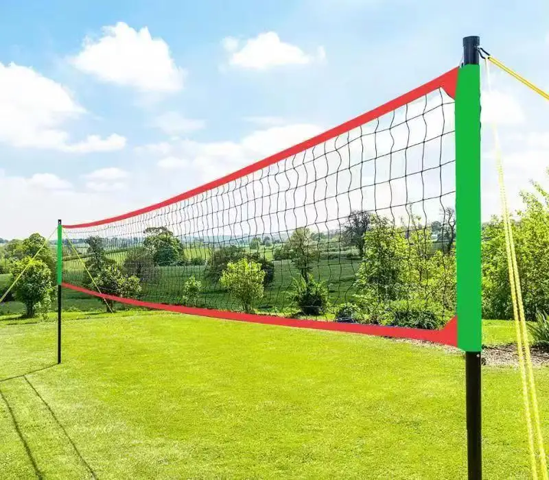 المبيعات الساخنة تقبل شعار اللون المخصص والحجم شبكة الكرة الطائرة مجموعة شبكات الكرة الطائرة المهنية مع حامل