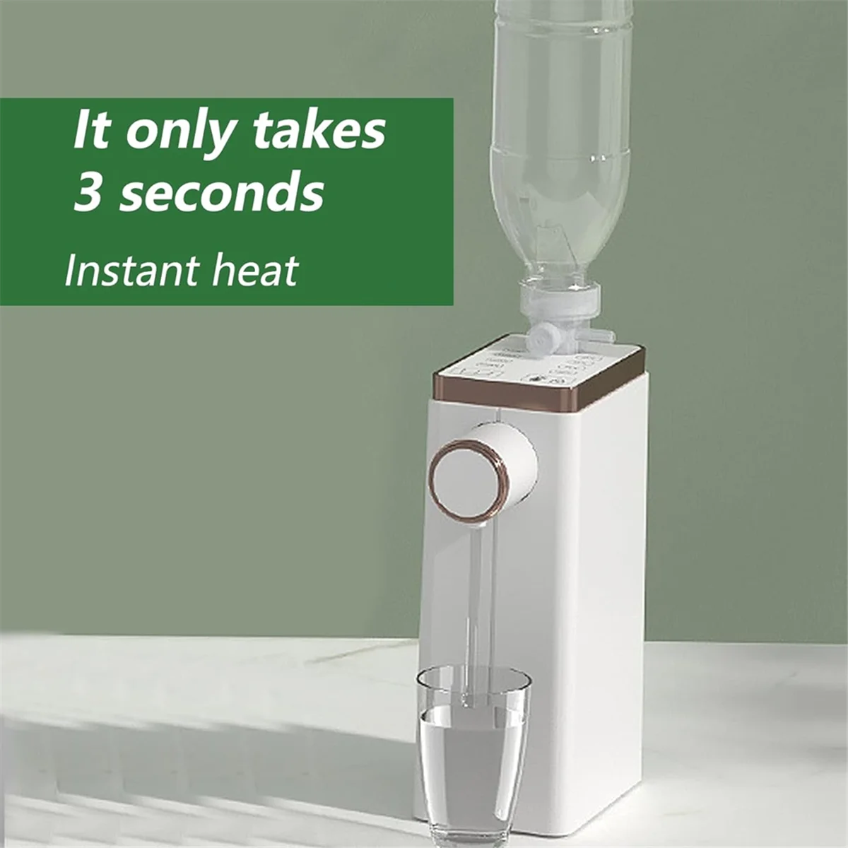 New Instant Hot Water Dispenser,Portable Hot Water Dispenser for Making Tea, Instant Coffee, LED Touch Display EU Plug