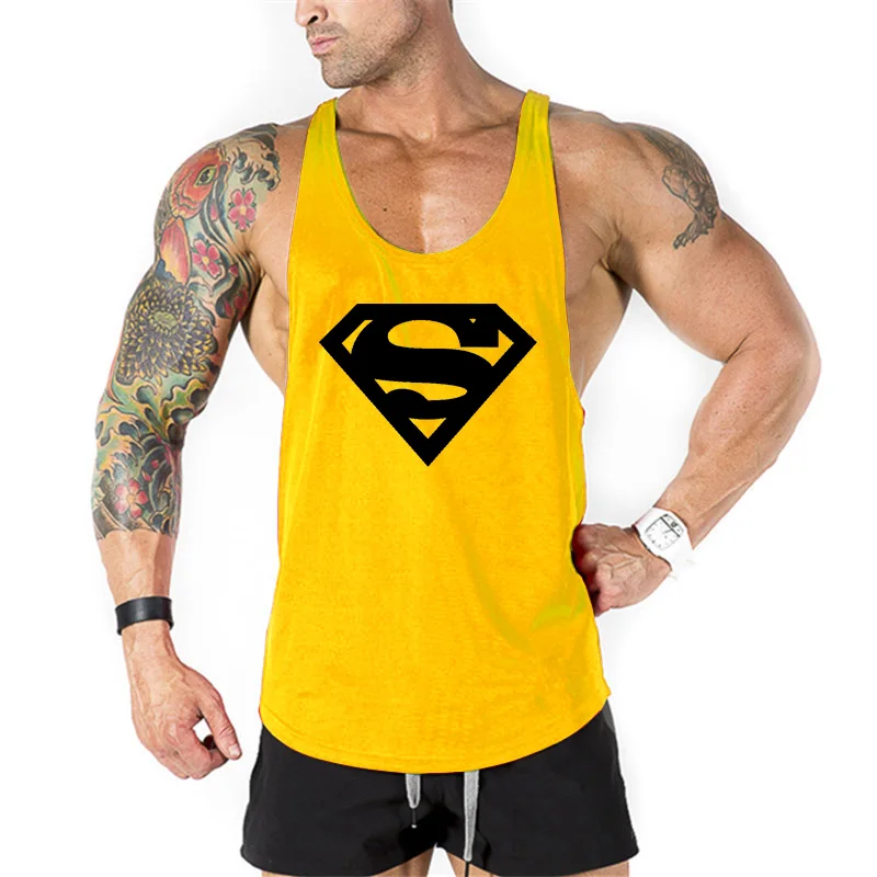 Mens Bodybuilding Brand Fitness Top Men Gym Tank Clothing Vest Muscle Sleeveless Singlets Fashion Workout Sports Shirt