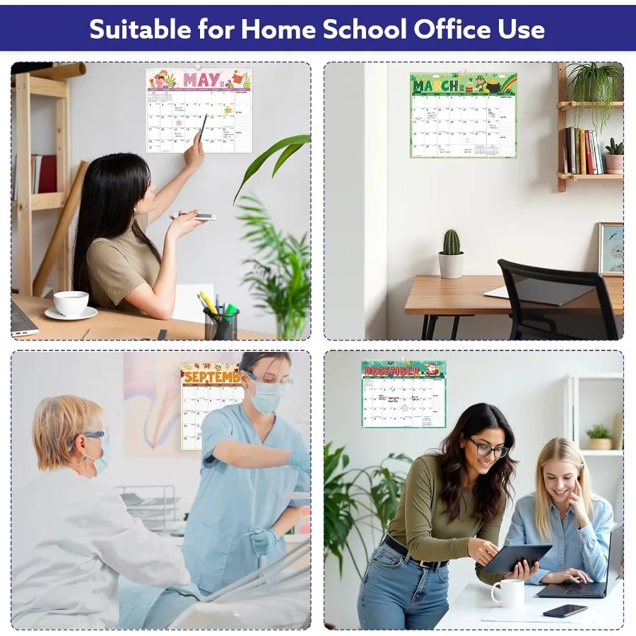 벽걸이 달력 20262027 18개월 대형 책상 달력 2026년 1월부터 2027년 6월까지 14.5인치 x 11.8인치 트윈와이어 월간 달력