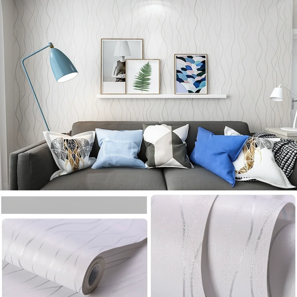 Modern Home Decoration Wall Paper PVC Self Adhesive Sticker Waterproof Furniture Refurbish Contact Paper Bedroom Mural Art