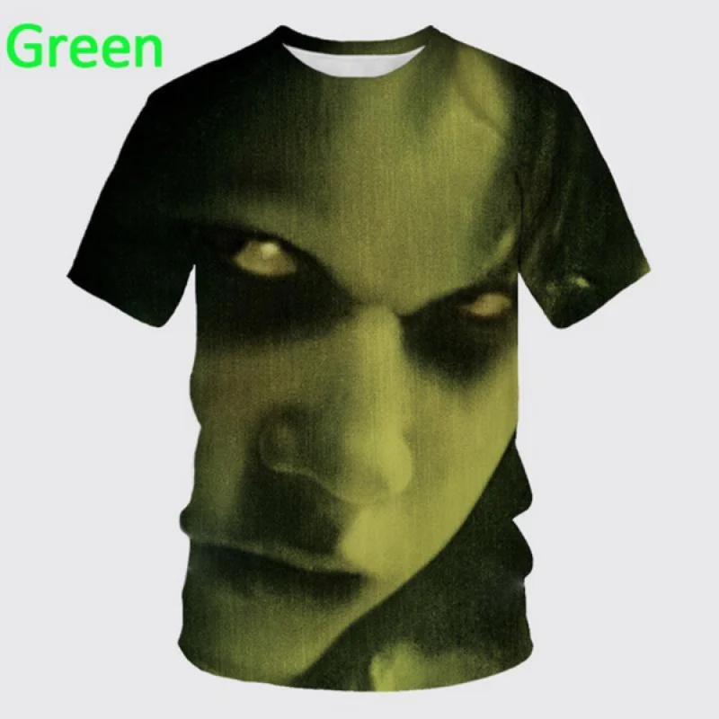 TShirts Movies The Exorcist  3D Print Summer Tees Round Neck Short Sleeve Casual T Shirt Oversized Men Women Kids Tops Clothes