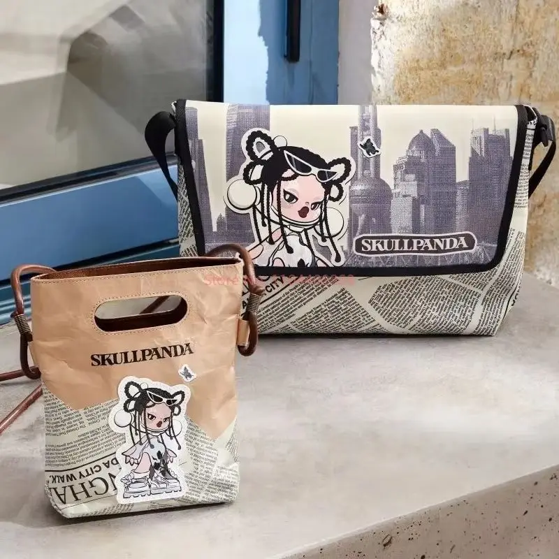 

Hot Skullpanda Series Dupont Paper Packaging Shoulder Bag Tote Bag Convenient High-Capacity Delicate Girl Festival Birthday Gift