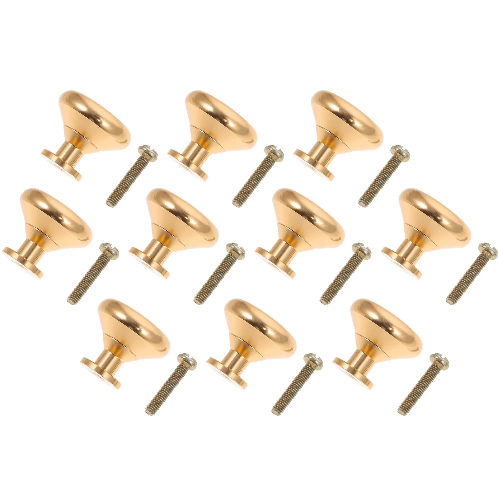 

10 шт. золотых круглых ручек-кнопок с одним отверстием для ящиков, дверей шкафов, гардеробов, комодов – современная элегантная декоративная фурнитура