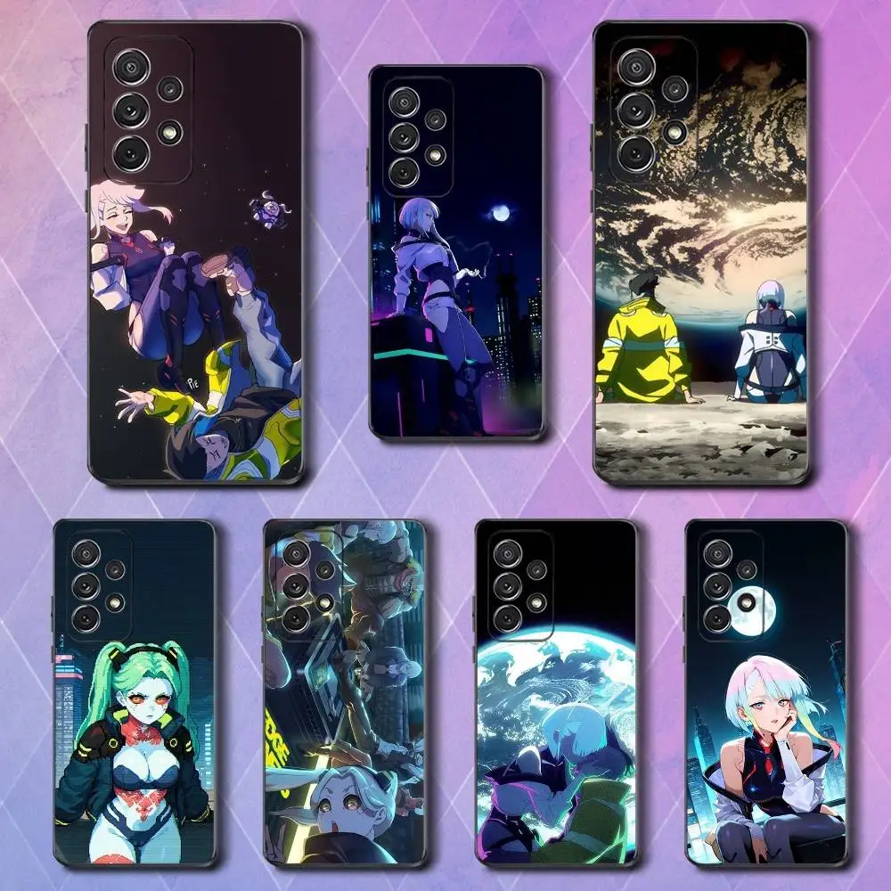 E-Edgerunners Game Cyberpunk Phone Case For Samsung S25,S24,S23,S22,S21,S20,S10,Ultra,Plus,Lite,FE,Soft Silicone Black Cover
