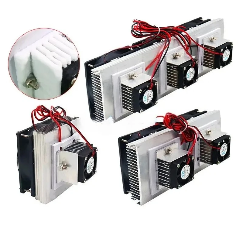 Semiconductor Cooling Fan DIY RadiatoR 12V Pet Small Air Conditioner 12706 RefRigeRatoR Set