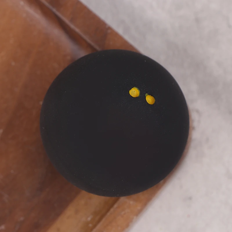 

1pc Yellow Double Dotted Squash Balls for Racquets; Training Speed Squash Ball in Rubber Material