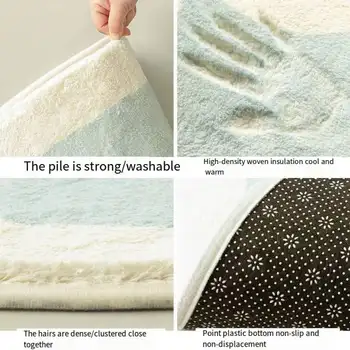 貓咪仿羊絨地毯床毯客廳臥室地墊可機洗可愛卡通飄窗墊家用地毯 8 最佳銷售 可愛的地毯 - №8