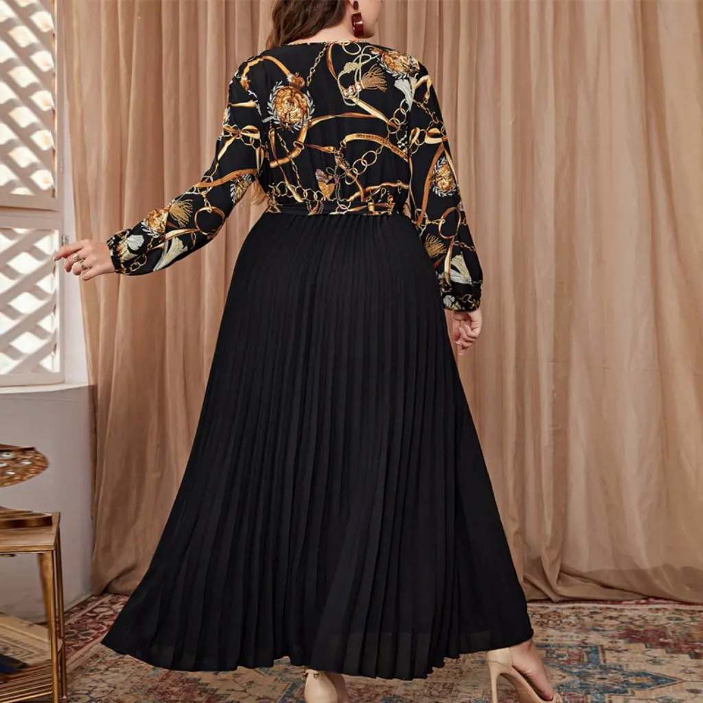 

Женское платье большого размера, новое модное женское платье больших размеров, темперамент