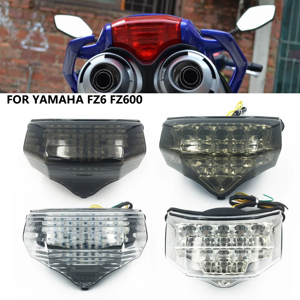 for Yamaha FZ600 FZ6 FAZER 2004 2005 2006 2007 2008 2009 Motorcycle LED taillights brake assembly with steering rear tail light