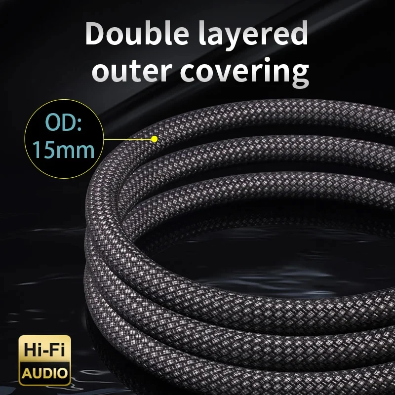 Kabel Daya AC Hi-End 6N OFC Berlapis Perak Audio Hifi Kabel Daya US/EU Filter Koneksi Kabel Daya Tembaga Murni Amplifier CD