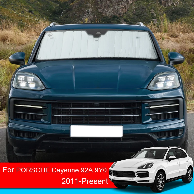 Car Sunshades UV Protection Cover Side Window Curtain Sun Shade Visor Windshield Accessory For Posche Cayenne 92A 9Y0 2011-2025