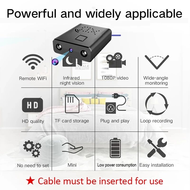 كاميرا مراقبة منزلية ذكية لاسلكية XD ، كاميرا سلكية WiFi ، كاميرا IP داخلية مضادة للسرقة ، تطبيق فيديو صوتي ، كاميرا في الوقت الفعلي ، دقة عالية #3