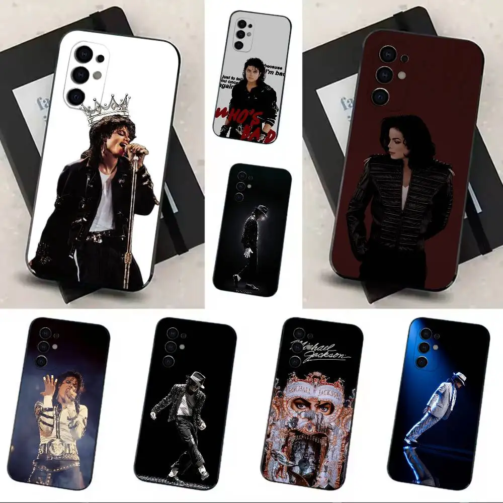 MJ-Michael-M-Michael Jackson Phone Case Soft Black Case For Samsung S24,S30,S21,S23,S22,S20,Ultra,S25,Plus